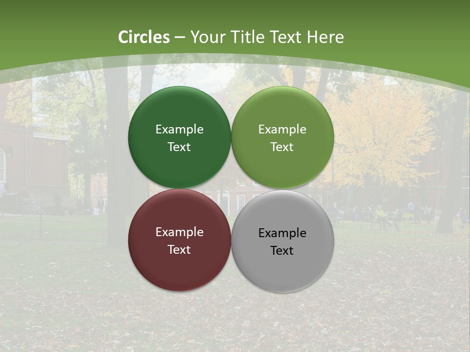 A Group Of People Sitting On Top Of A Lush Green Field PowerPoint Template