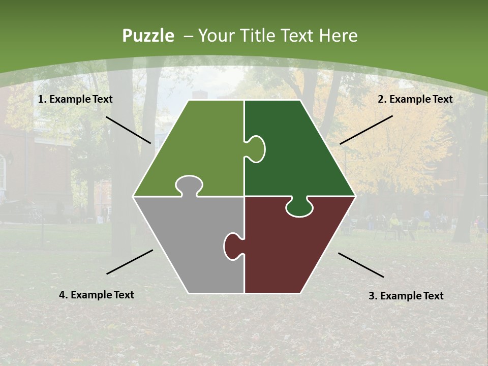 A Group Of People Sitting On Top Of A Lush Green Field PowerPoint Template