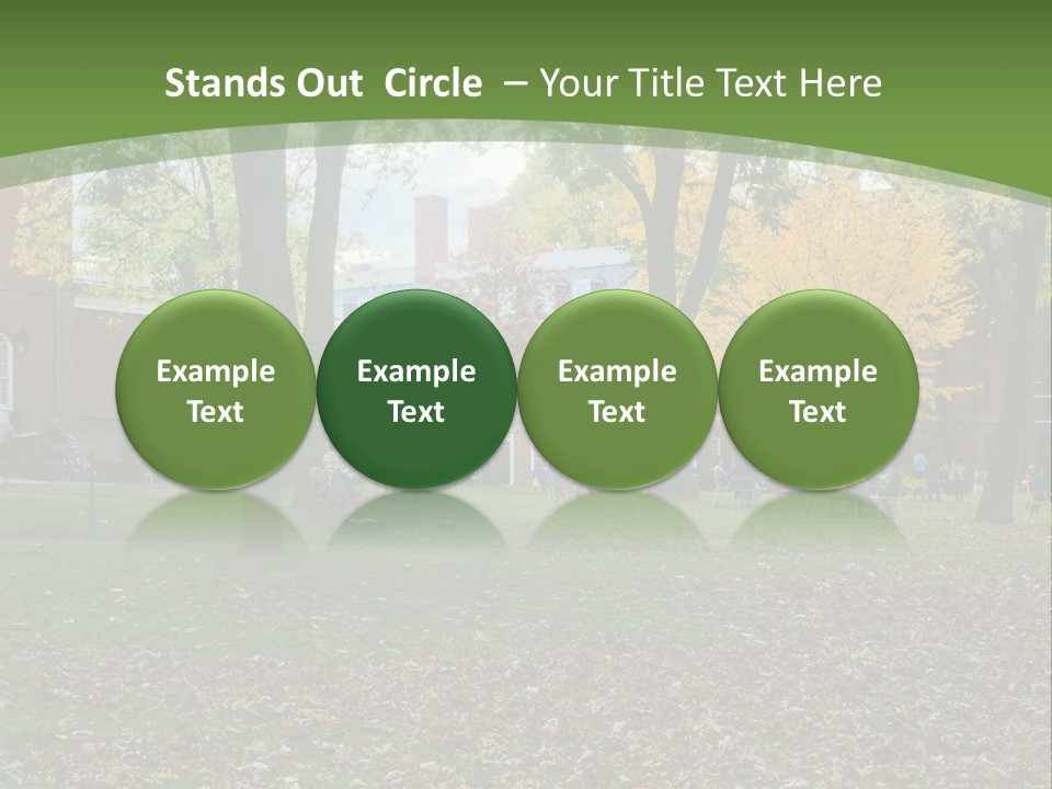 A Group Of People Sitting On Top Of A Lush Green Field PowerPoint Template
