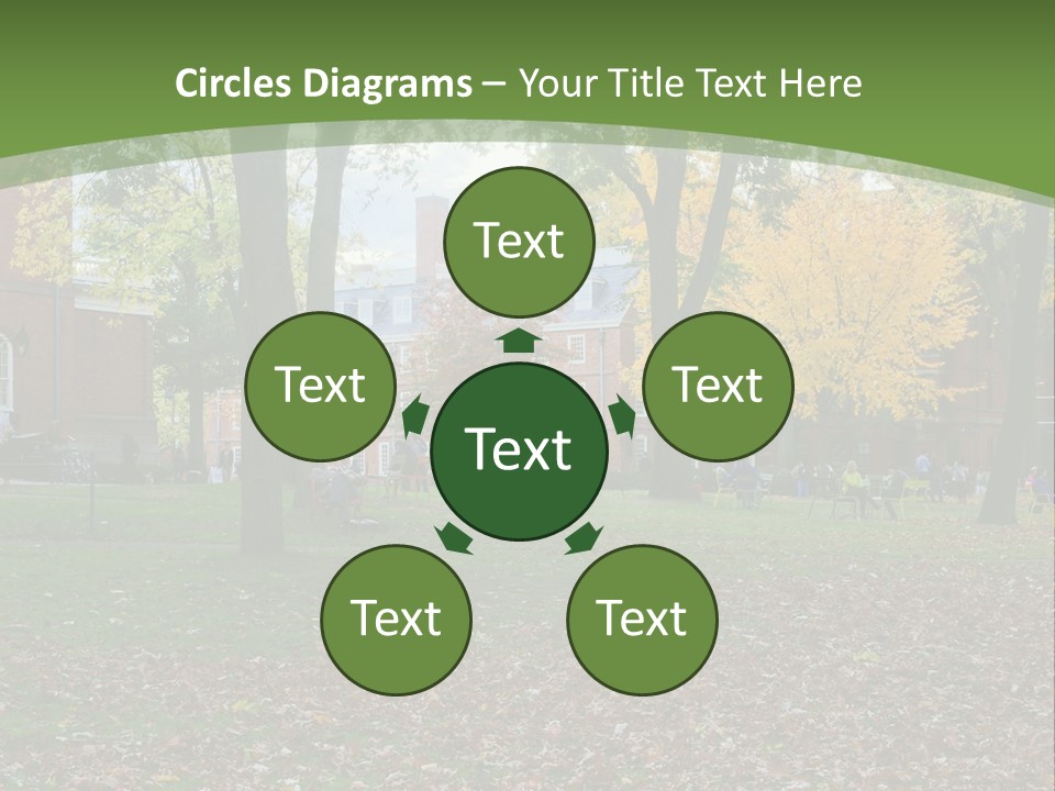 A Group Of People Sitting On Top Of A Lush Green Field PowerPoint Template