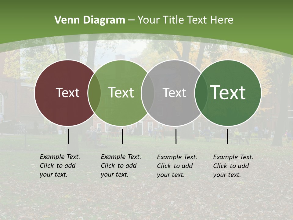 A Group Of People Sitting On Top Of A Lush Green Field PowerPoint Template