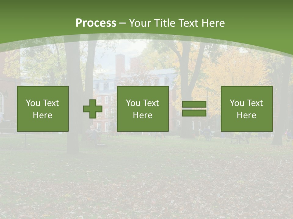 A Group Of People Sitting On Top Of A Lush Green Field PowerPoint Template