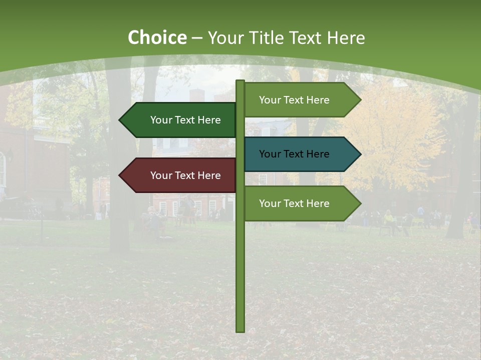 A Group Of People Sitting On Top Of A Lush Green Field PowerPoint Template