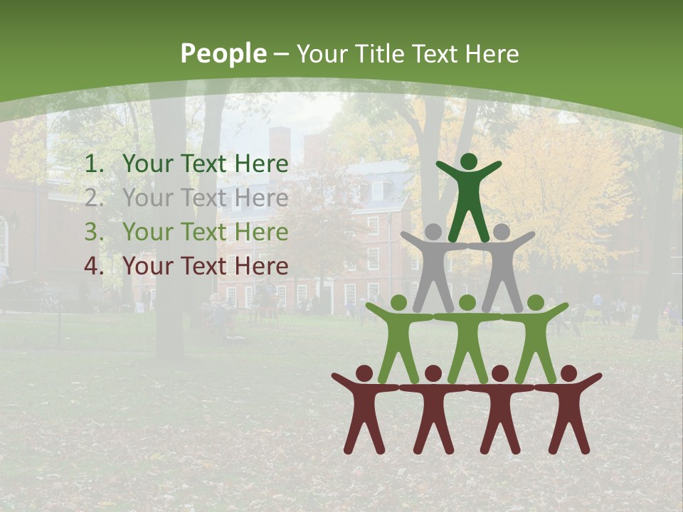 A Group Of People Sitting On Top Of A Lush Green Field PowerPoint Template