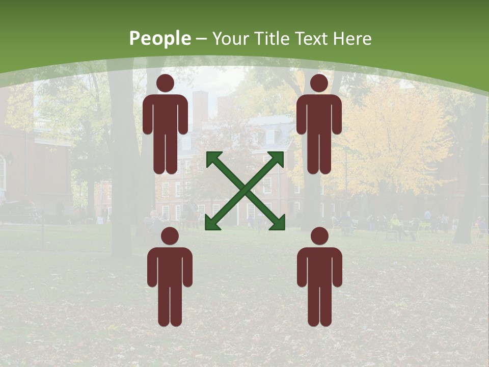 A Group Of People Sitting On Top Of A Lush Green Field PowerPoint Template