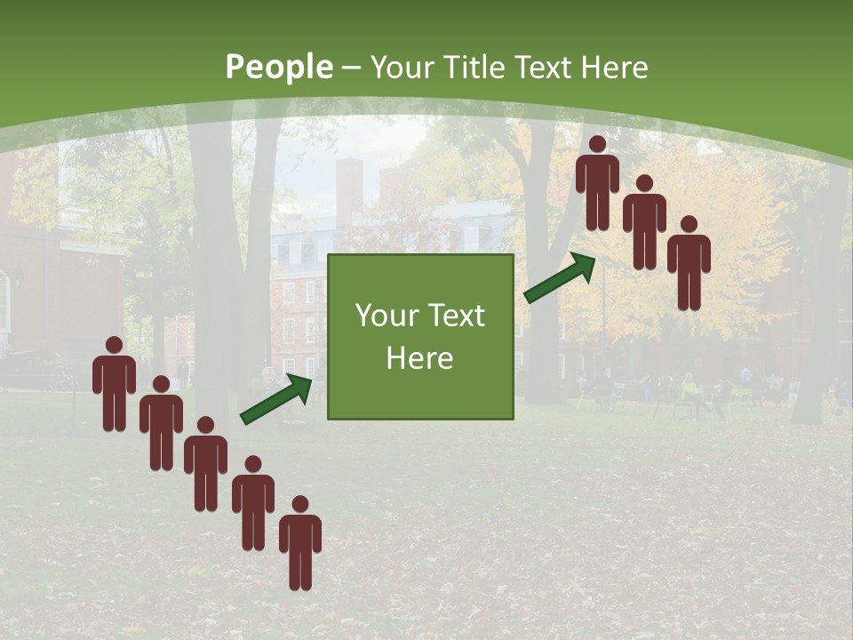 A Group Of People Sitting On Top Of A Lush Green Field PowerPoint Template