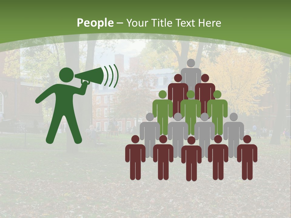 A Group Of People Sitting On Top Of A Lush Green Field PowerPoint Template