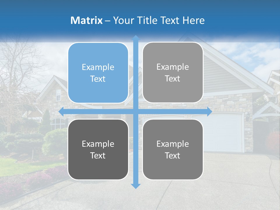 A House With A Blue Sky And Clouds In The Background PowerPoint Template