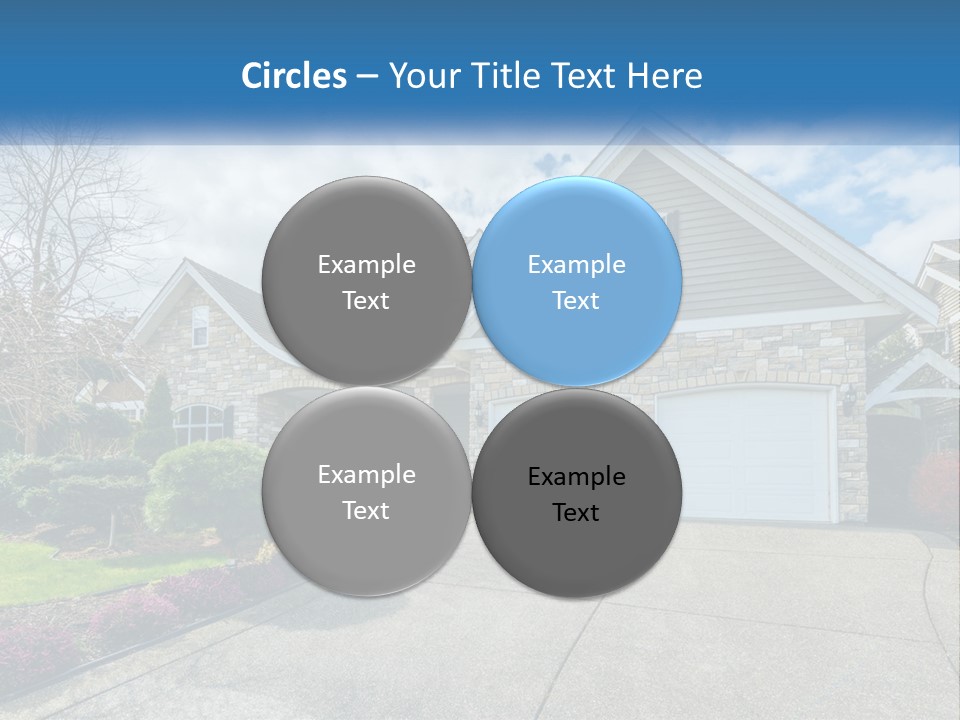 A House With A Blue Sky And Clouds In The Background PowerPoint Template