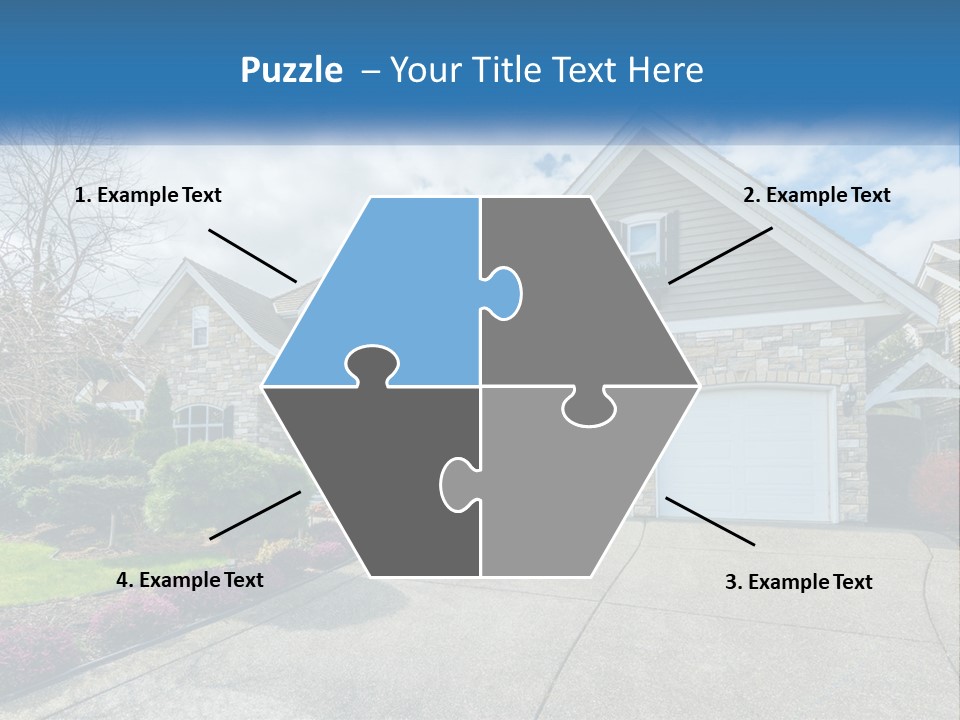 A House With A Blue Sky And Clouds In The Background PowerPoint Template