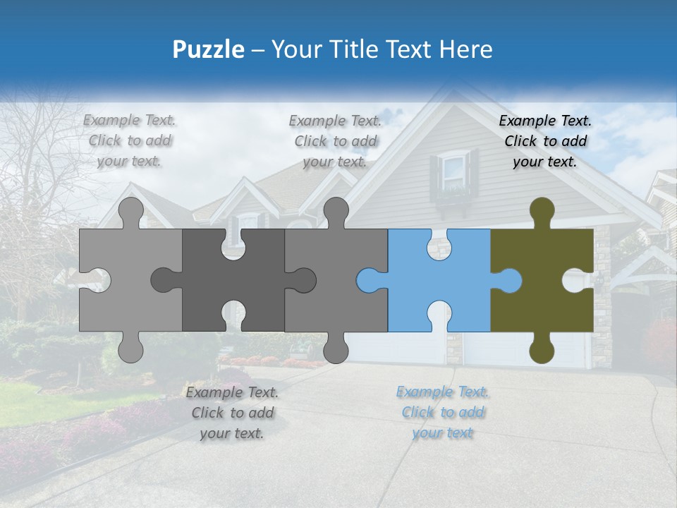 A House With A Blue Sky And Clouds In The Background PowerPoint Template