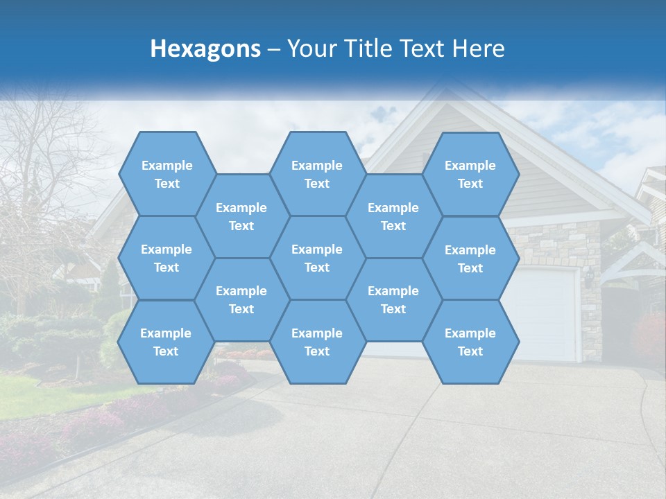 A House With A Blue Sky And Clouds In The Background PowerPoint Template
