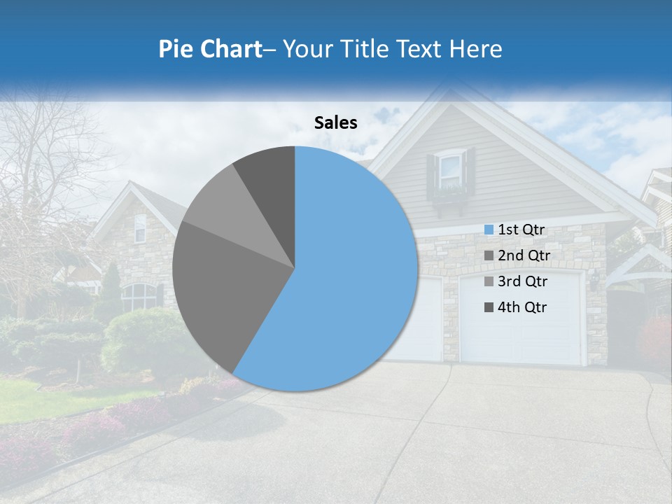 A House With A Blue Sky And Clouds In The Background PowerPoint Template