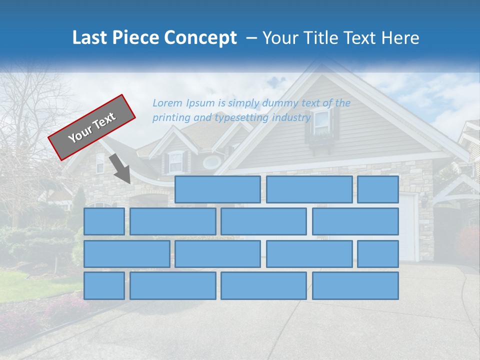 A House With A Blue Sky And Clouds In The Background PowerPoint Template