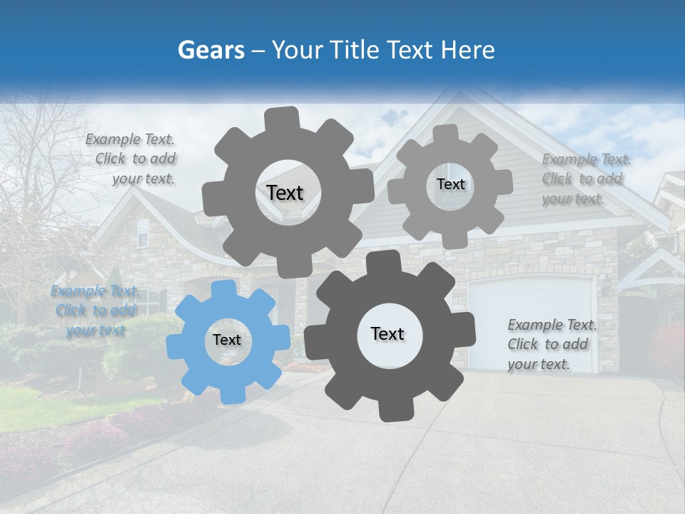 A House With A Blue Sky And Clouds In The Background PowerPoint Template