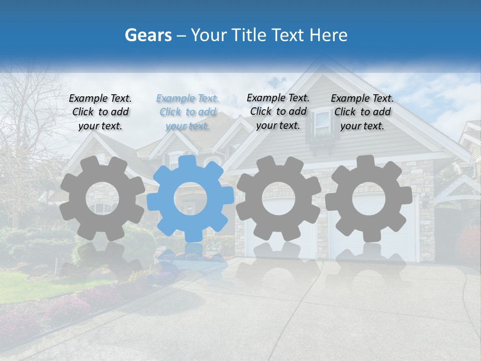 A House With A Blue Sky And Clouds In The Background PowerPoint Template