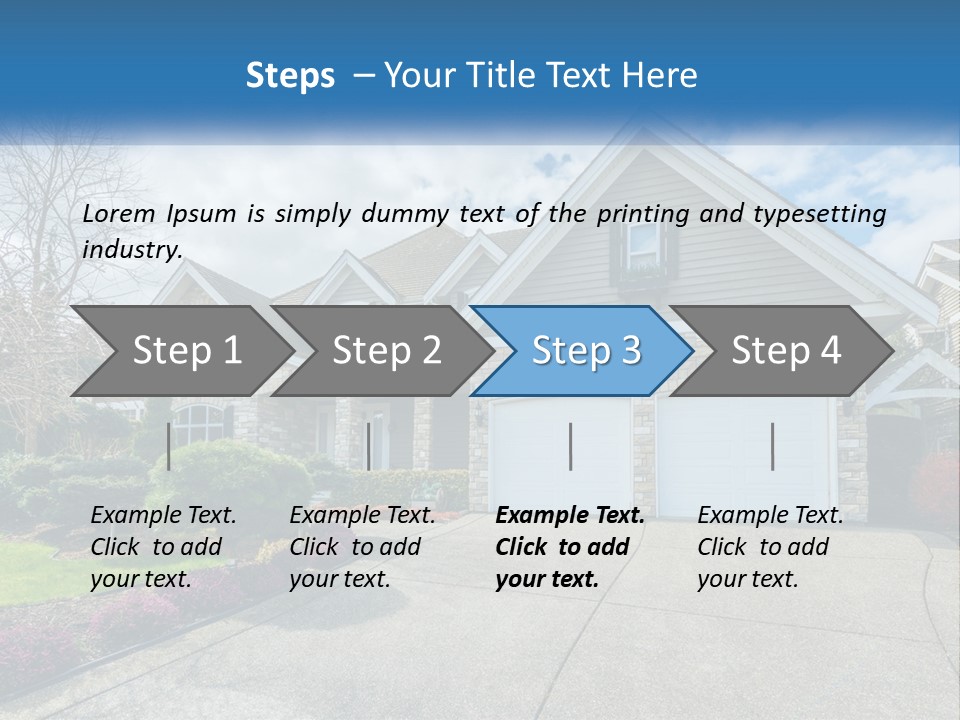 A House With A Blue Sky And Clouds In The Background PowerPoint Template