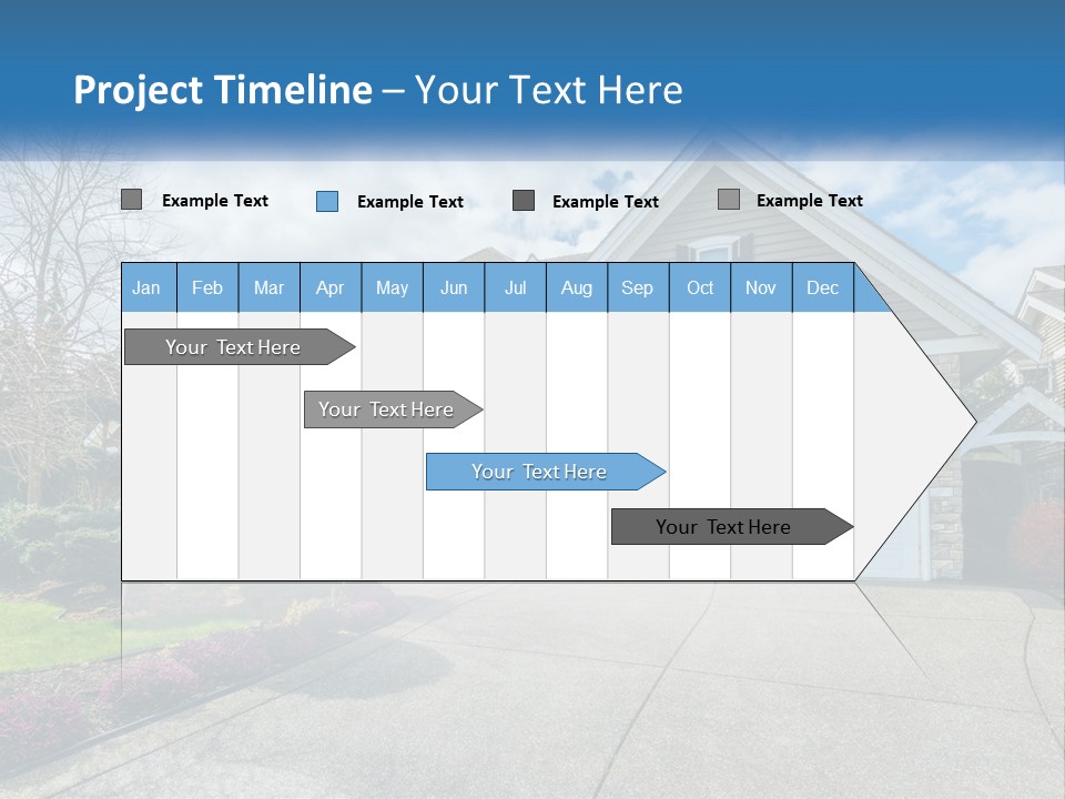 A House With A Blue Sky And Clouds In The Background PowerPoint Template