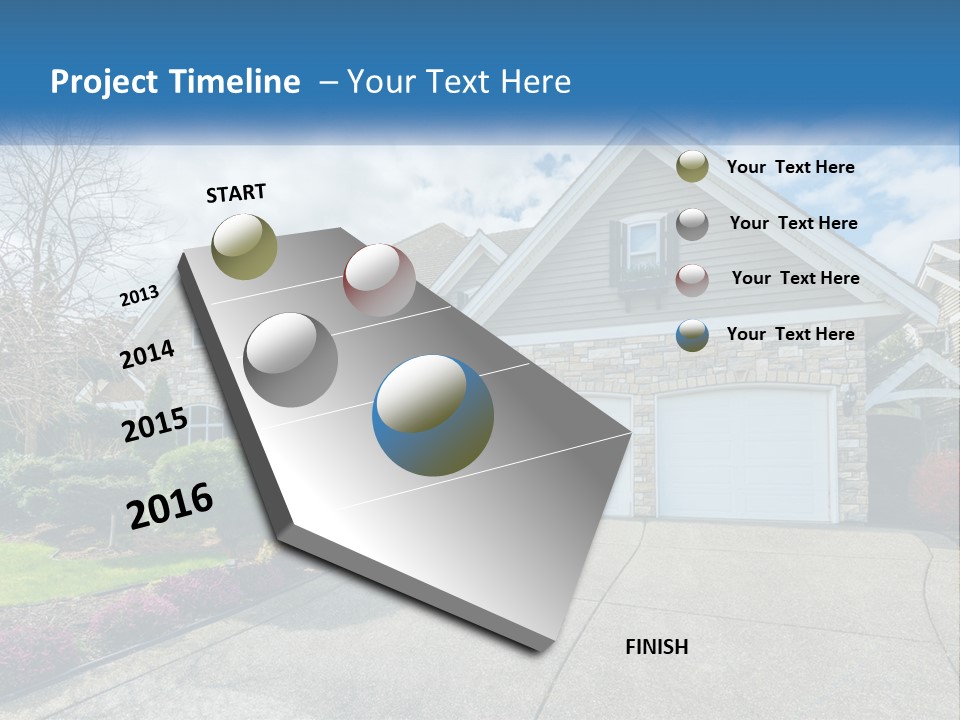 A House With A Blue Sky And Clouds In The Background PowerPoint Template