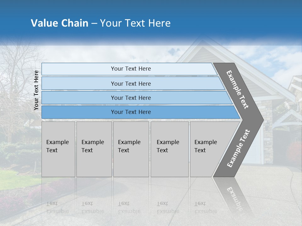 A House With A Blue Sky And Clouds In The Background PowerPoint Template
