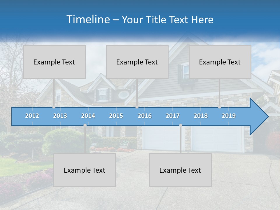 A House With A Blue Sky And Clouds In The Background PowerPoint Template