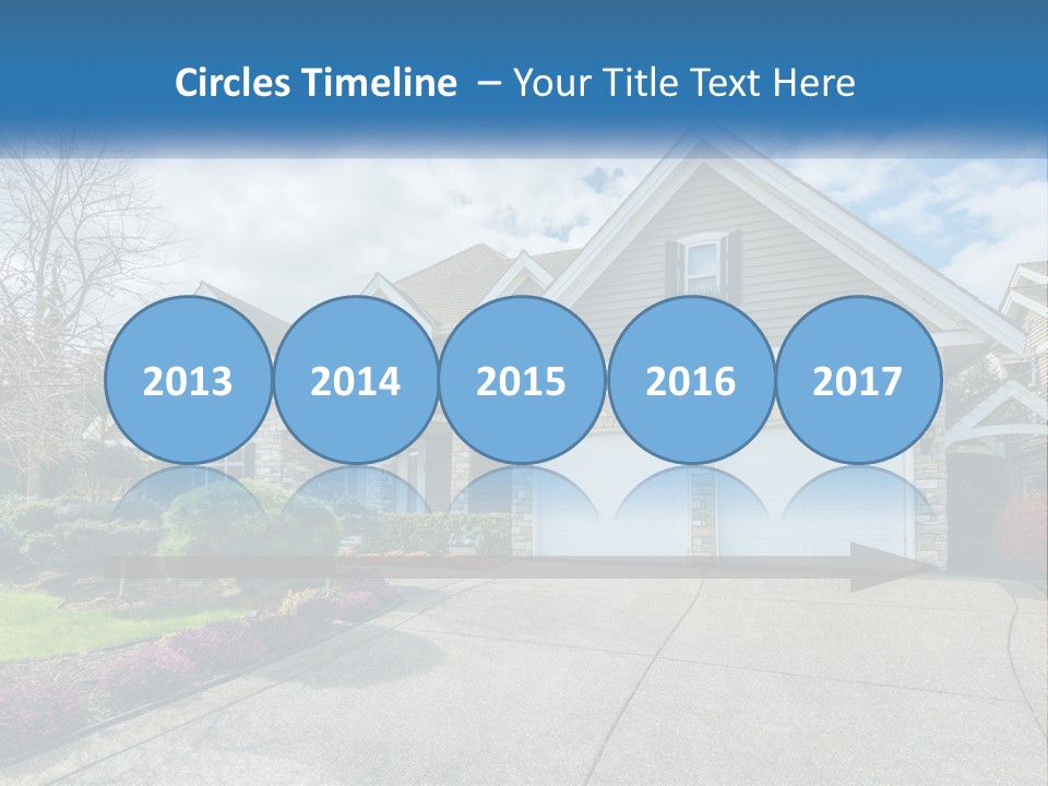 A House With A Blue Sky And Clouds In The Background PowerPoint Template