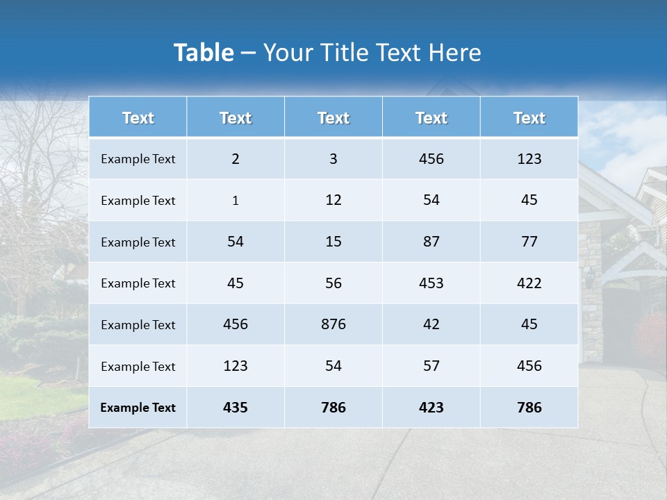A House With A Blue Sky And Clouds In The Background PowerPoint Template