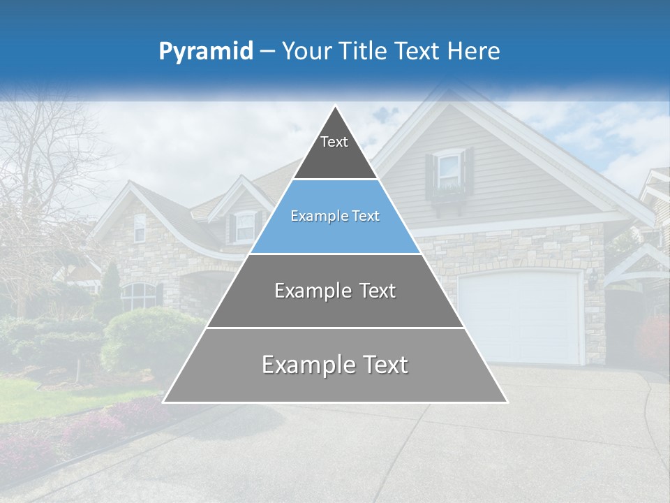 A House With A Blue Sky And Clouds In The Background PowerPoint Template