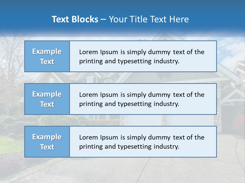 A House With A Blue Sky And Clouds In The Background PowerPoint Template