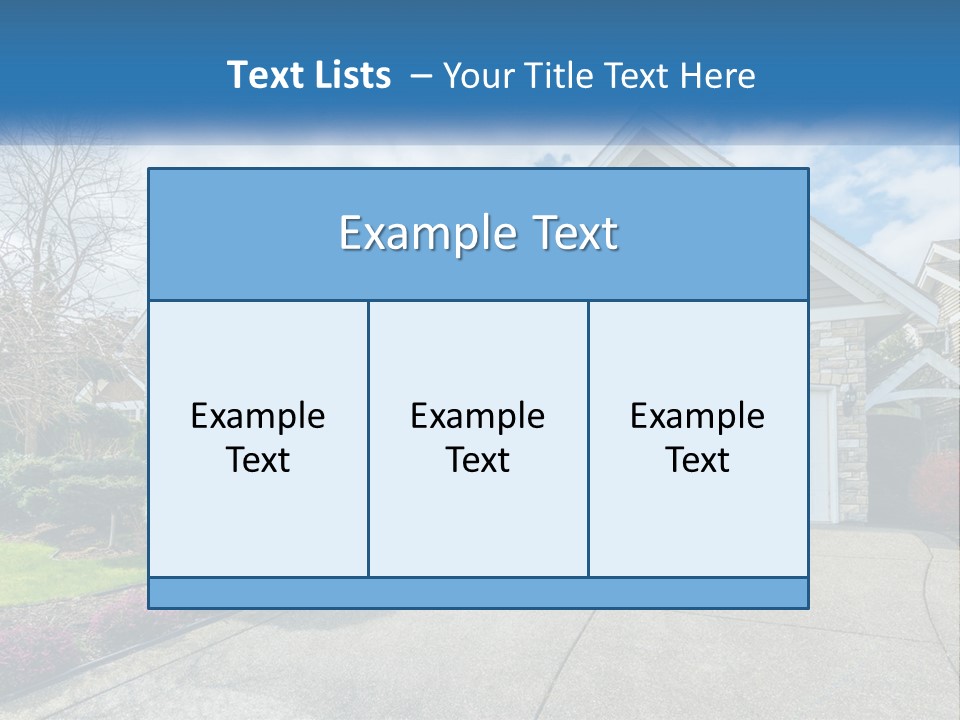 A House With A Blue Sky And Clouds In The Background PowerPoint Template