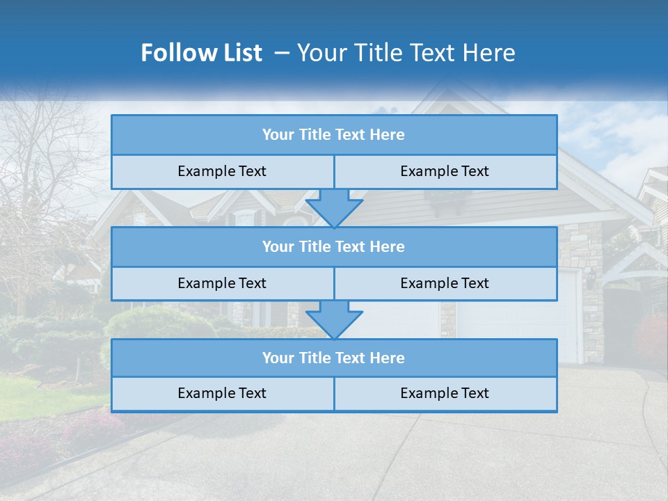A House With A Blue Sky And Clouds In The Background PowerPoint Template