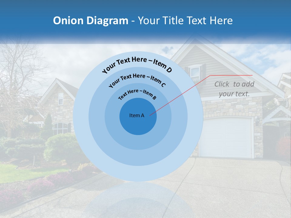 A House With A Blue Sky And Clouds In The Background PowerPoint Template