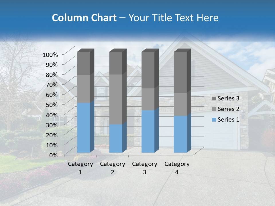 A House With A Blue Sky And Clouds In The Background PowerPoint Template