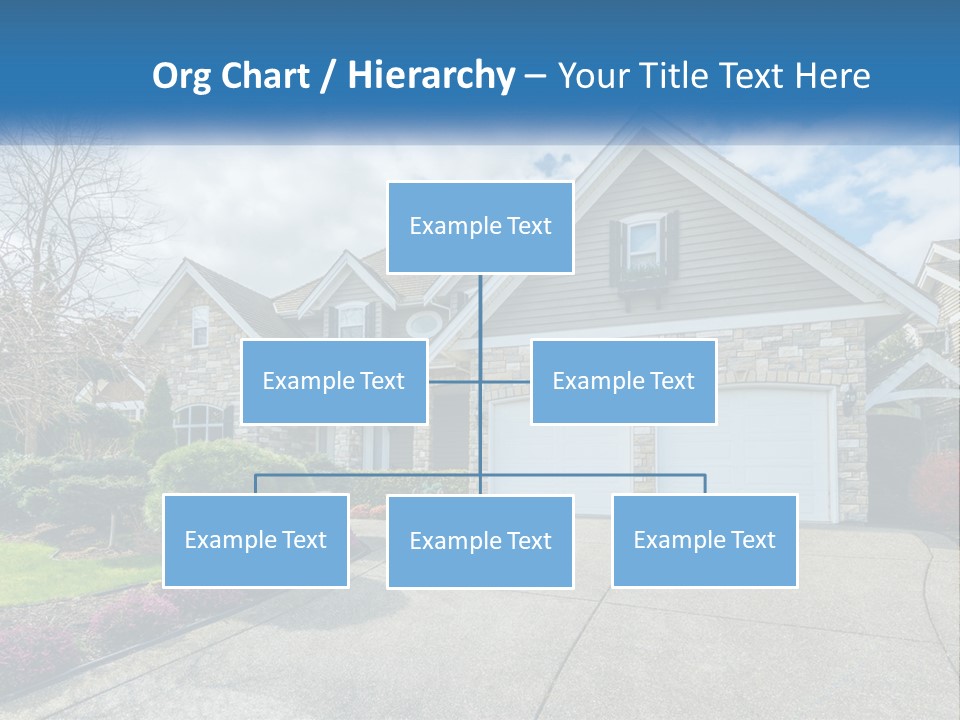 A House With A Blue Sky And Clouds In The Background PowerPoint Template