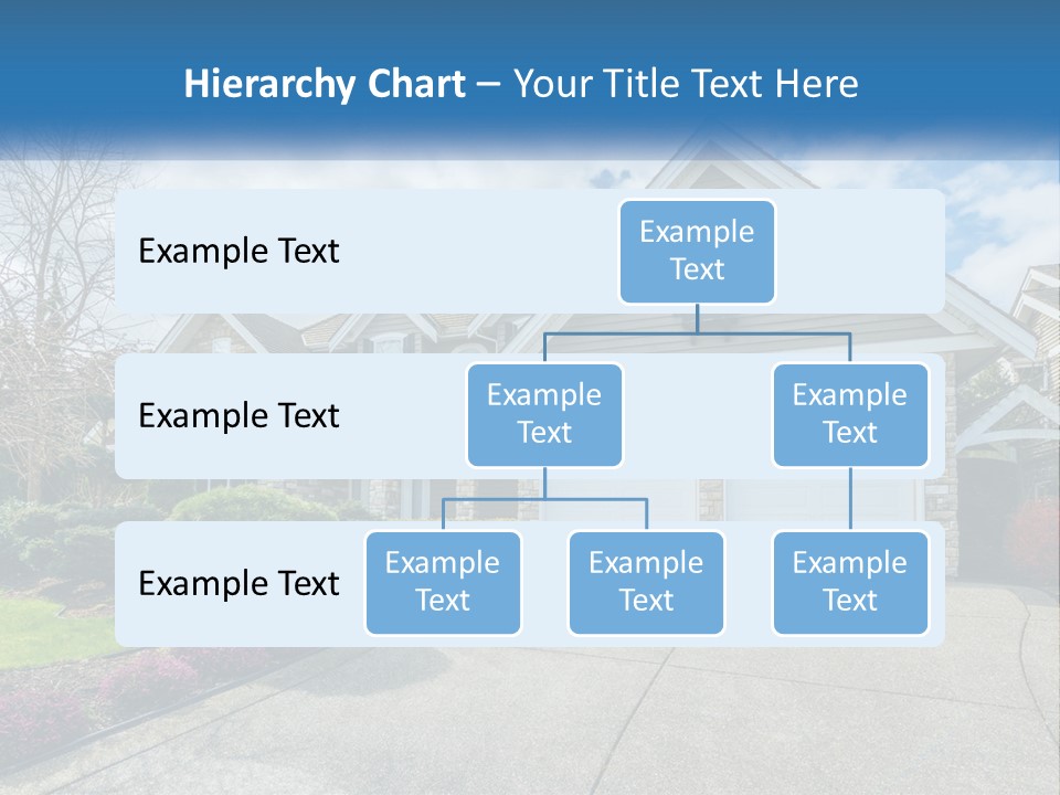 A House With A Blue Sky And Clouds In The Background PowerPoint Template