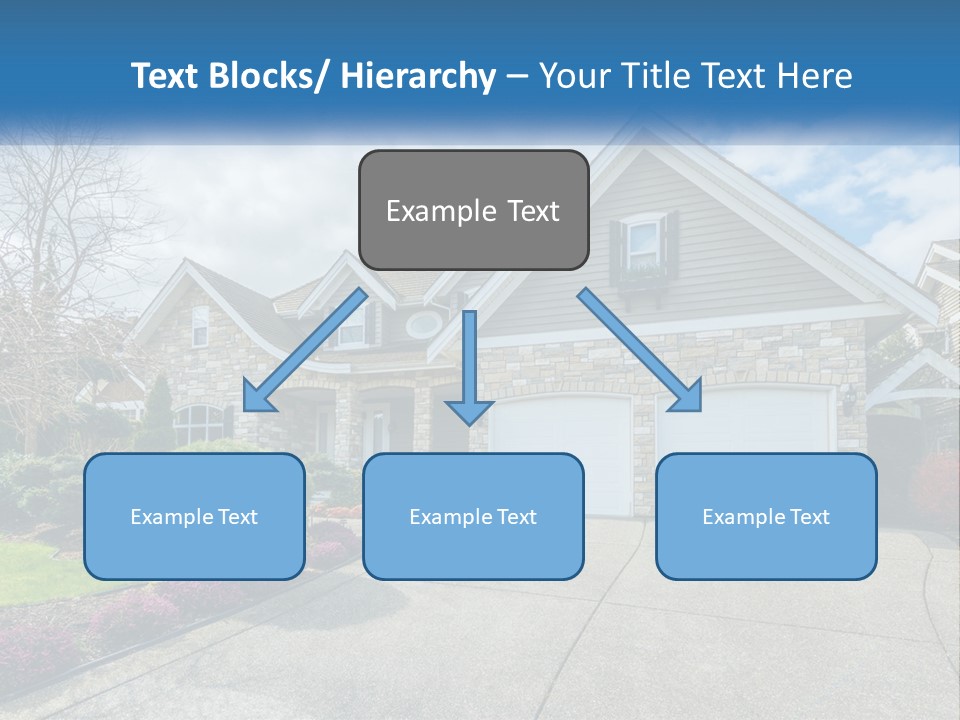 A House With A Blue Sky And Clouds In The Background PowerPoint Template