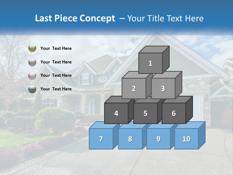 A House With A Blue Sky And Clouds In The Background PowerPoint Template