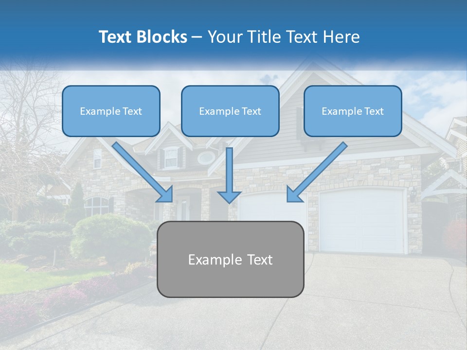 A House With A Blue Sky And Clouds In The Background PowerPoint Template
