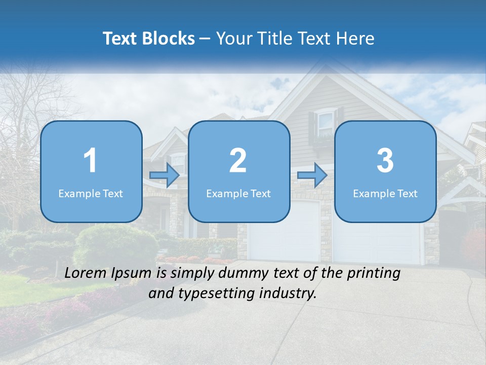 A House With A Blue Sky And Clouds In The Background PowerPoint Template