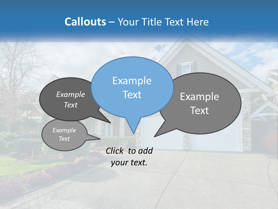 A House With A Blue Sky And Clouds In The Background PowerPoint Template