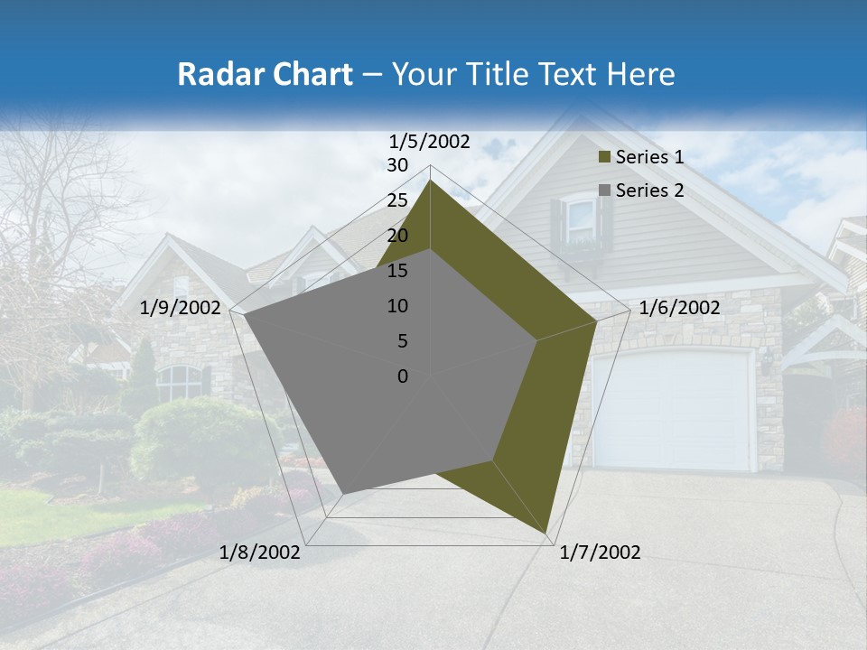 A House With A Blue Sky And Clouds In The Background PowerPoint Template