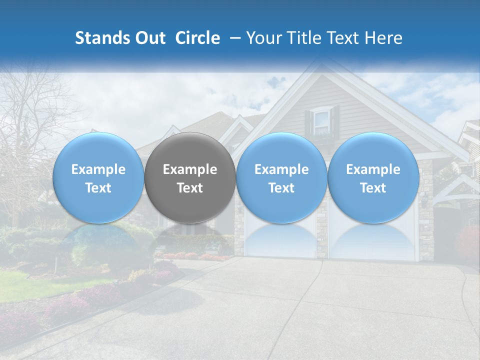 A House With A Blue Sky And Clouds In The Background PowerPoint Template