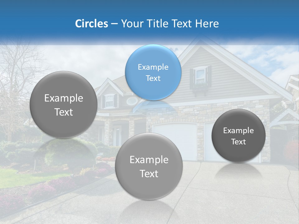 A House With A Blue Sky And Clouds In The Background PowerPoint Template