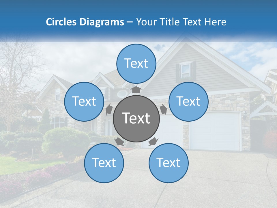 A House With A Blue Sky And Clouds In The Background PowerPoint Template