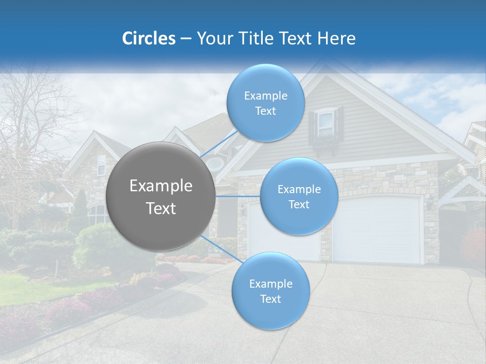A House With A Blue Sky And Clouds In The Background PowerPoint Template