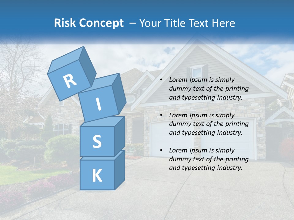 A House With A Blue Sky And Clouds In The Background PowerPoint Template