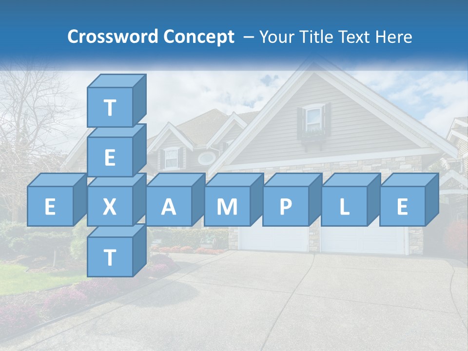 A House With A Blue Sky And Clouds In The Background PowerPoint Template