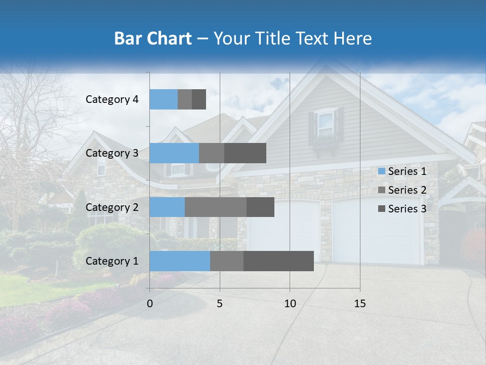 A House With A Blue Sky And Clouds In The Background PowerPoint Template