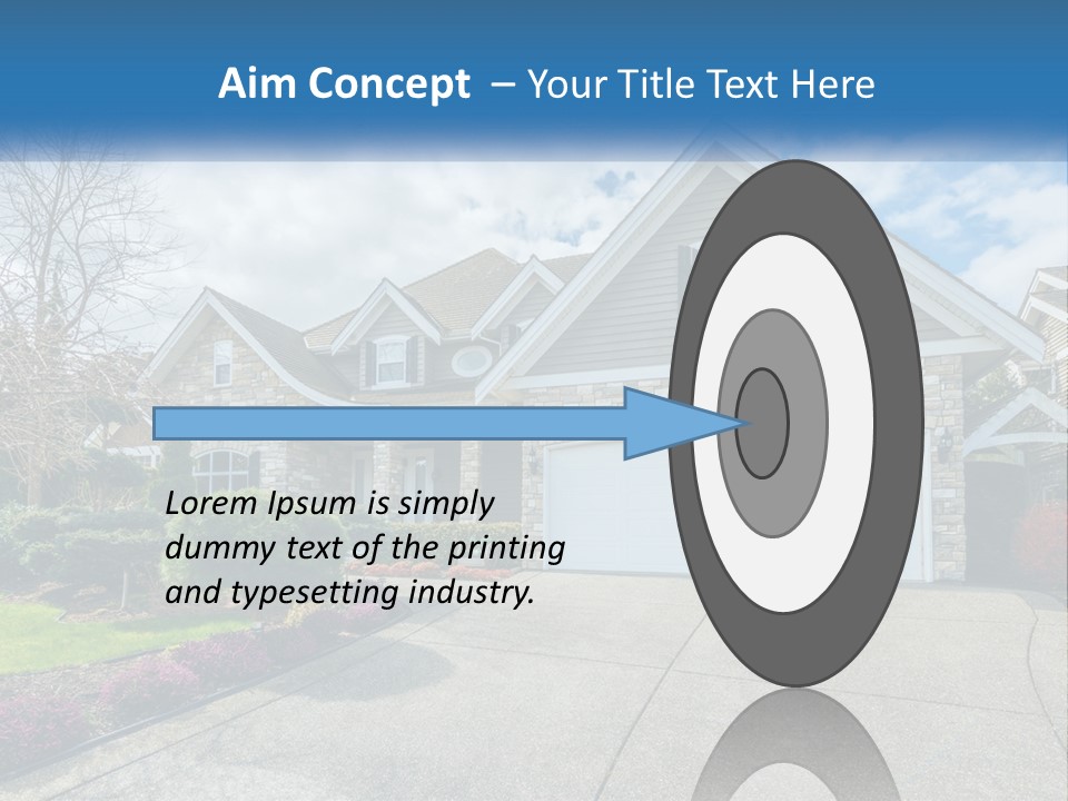 A House With A Blue Sky And Clouds In The Background PowerPoint Template