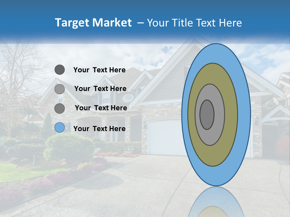 A House With A Blue Sky And Clouds In The Background PowerPoint Template